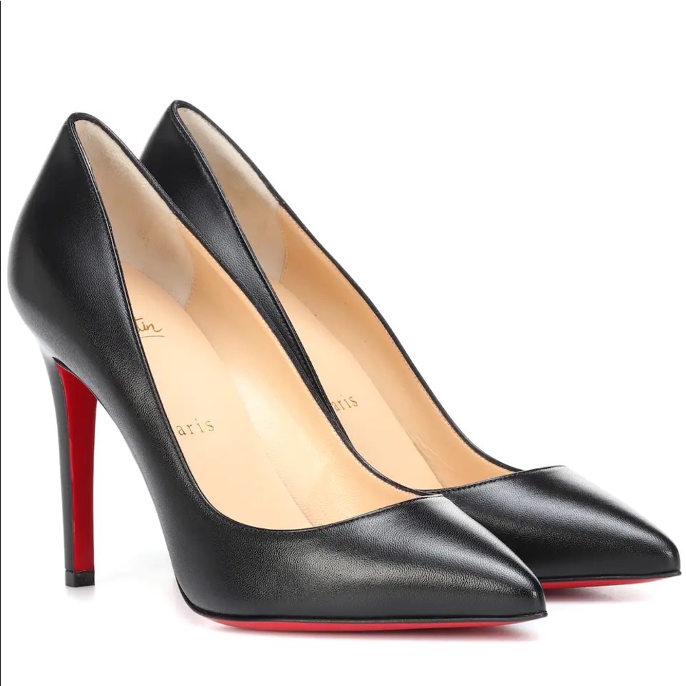 Christian Louboutin Pigalle Black Leather Pumps